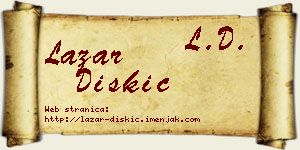 Lazar Diskić vizit kartica